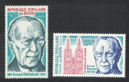 Benin Birth Centenary Of Konrad Adenauer German Statesman 2v 1976 MNH SG#621-622 - Benin – Dahomey (1960-...)