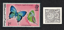 Belize Butterfly 'Evenus Regalis' 1c 1974 MNH SG#381 - Belice (1973-...)