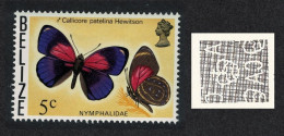 Belize Butterfly 'Callicore Patelina' 5c Watermark Ww12 Sideways 1974 MNH SG#385 - Belice (1973-...)