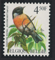 Belgium Common Stonechat Bird Buzin 'Traquet Patre' 4f.50 1990 MNH SG#2848a MI#2449x Sc#1223 - Unused Stamps