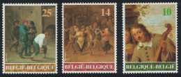 Belgium 300th Death Anniversary Of David Teniers The Younger Painter 3v 1990 MNH SG#3043-3045 - Neufs