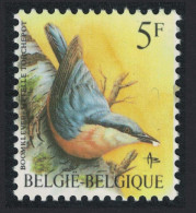 Belgium Eurasian Nuthatch Bird Buzin 5f White Gum 1988 MNH SG#2849 MI#2346x Sc#1224 - Neufs
