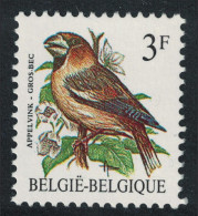 Belgium Hawfinch Bird Buzin 'Apelvink - Gros Bec' 3f Typo Paper 1986 MNH SG#2847 MI#2241v Sc#1219 - Unused Stamps