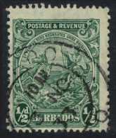 Barbados Inscr 'POSTAGE & REVENUE' ½d T2 1925 Canc SG#230 - Barbados (...-1966)