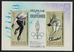 Burundi Slalom Skating Winter Olympic Games Innsbruck MS Imperf 1964 MNH SG#MS76a MI#Block 3B - Nuovi