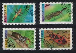 Bulgaria Dragonfly Beetles Insects 4v 1992 Canc SG#3852-3859 - Oblitérés