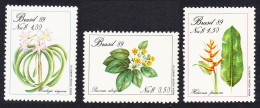 Brazil Endangered Plants 3v 1989 MNH SG#2355-2357 MI#2299-2301 - Ongebruikt