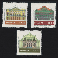 Brazil Brazilian Theatres 3v 1978 MNH SG#1751-1753 - Unused Stamps