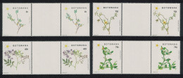 Botswana Flowering Plants 4v Gutter Pairs 1988 MNH SG#665-668 - Botswana (1966-...)