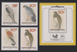 Bophuthatswana Birds Of Prey 4v+MS 1989 MNH SG#223-MS226a MI#223-226+Block 4 Sc#231a - Bophuthatswana