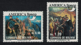 Bolivia America Voyages Of Discovery Paintings UPAEP 2v 1991 MNH SG#1232-1233 - Bolivie