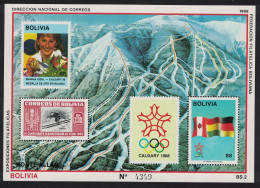 Bolivia Slalom Winter Olympic Games Winner MS 1988 MNH MI#Block 173 - Bolivie