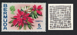 Bermuda Poinsettia Flowers 5c Watermark Ww12 Upright 1974 MNH SG#303 - Bermudas