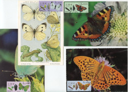 ALAND (2024) Carte S Maximum Card S - Metamorphosis, Butterflies, Butterfly, Larvae, Papillon, Mariposa - Set Of 4 - Aland