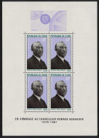 Chad Adenauer Commemoration MS 1968 MNH SG#MS203 - Ciad (1960-...)