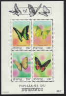 Burundi Butterflies MS 1993 MNH SG#MS1565 - Nuovi