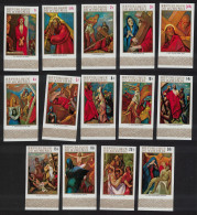 Burundi Easter 'The Stations Of The Cross' By Carredano 14 Imperf 1970 MNH SG#511-524 MI#562B565B - Ongebruikt