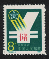 China Postal Savings 1987 MNH SG#3505 MI#2129 Sc#2102 - Unused Stamps