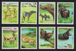 Congo Birds Hippo Zebra Cheetah Wild Animals 8v 1993 MNH SG#1349-1356 MI#1363-1370 - Nuovi