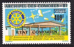 Comoro Is. Overprint 'Etat Comorien' 400 Fr On 250 Fr 1975 MNH MI#247 Sc#C94 - Sonstige & Ohne Zuordnung