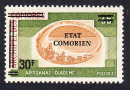 Comoro Is. Diadem Overprint 'Etat Comorien' 30 Fr On 35 Fr 1975 MNH MI#221 Sc#142 - Other & Unclassified