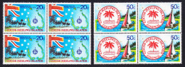 Cocos (Keeling) Is. Sailing Southern Cross 2v Blocks Of 4 1979 MNH SG#32-33 Sc#32-33 - Cocoseilanden