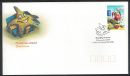 Christmas Is. Frigate Bird Starfish Christmas FDC 2009 SG#659 - Christmaseiland