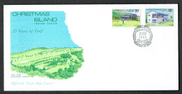 Christmas Is. 25th Anniversary Of Christmas Island Golf Club 2v FDC 1980 SG#120-121 - Christmaseiland