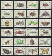 Cook Is. Insects Beetle Dragonfly Definitives 24v COMPLETE 2013 SG#1714-1737 Sc#1491-1502 - Islas Cook
