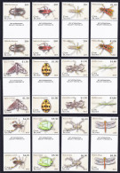 Cook Is. Insects Beetle Dragonfly Definitives Part 1 12 Gutter Pairs 2013 SG#1715-1736 Sc#1460-1471 - Islas Cook