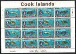 Cook Is. Save Turtles $3 Sheetlet 2007 MNH SG#1526-1529 - Islas Cook
