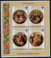 Cook Is. 'Virgin And Child' Paintings By Botticelli MS 1985 MNH SG#MS1056 - Cook