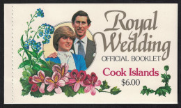 Cook Is. Charles And Diana Royal Wedding Booklet 1981 MNH SG#SB1 MI#778-779 - Cookeilanden