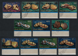 Cook Is. Shells 11v Overprint 'O.H.M.S.' Margins 1978 Canc SG#O16-O26 - Islas Cook
