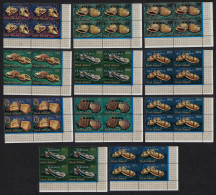 Cook Is. Shells 11v Overprint 'O.H.M.S.' Corner Blocks Of 4 1978 MNH SG#O16-O26 - Islas Cook