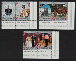 Cook Is. Silver Jubilee Corner Pairs 1977 MNH SG#564-569 - Islas Cook