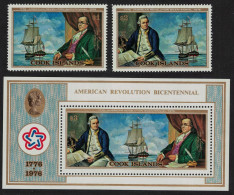 Cook Is. American Revolution 2v+MS 1976 MNH SG#541-543 MI#485-486+Block 57 - Islas Cook