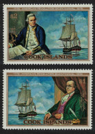Cook Is. Captain Cook Franklin American Revolution 2v 1976 MNH SG#541-542 MI#485-486 - Islas Cook