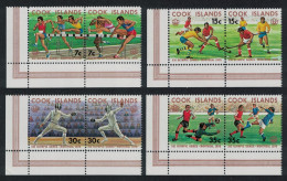 Cook Is. Football Fencing Olympic Games Montreal 4 Pairs Corners 1976 MNH SG#547-554 - Islas Cook