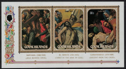 Cook Is. Easter Painting Raphael El Greco Caravaggio MS 1974 MNH SG#MS464 - Islas Cook