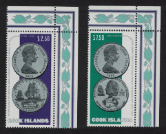 Cook Is. Captain Cook's Second Voyage Of Discovery Coins 2v 1974 MNH SG#492-493 - Islas Cook