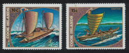 Cook Is. Maori Sailing Craft 2v 1973 MNH SG#441-442 - Islas Cook