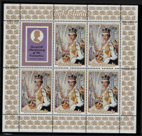 Cook Is. Queen Elizabeth's Coronation Sheetlet 1973 MNH SG#429 - Islas Cook