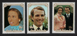 Cook Is. Princess Anne Royal Wedding 3v 1973 MNH SG#450-452 - Islas Cook