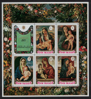 Cook Is. Christmas Paintings MS 1971 MNH SG#MS370 MI#287-291 Sc#310-314 - Islas Cook