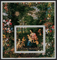 Cook Is. 'The Holy Family In A Garland Of Flowers' By Bruegel MS 1971 MNH SG#MS371 MI#Block 11 - Islas Cook