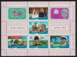 Cook Is. Coins Royal Visit Of Duke Of Edinburgh MS 1971 MNH SG#MS350 MI#Block 9 Sc#297-301 - Islas Cook