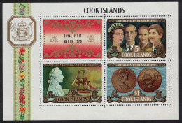 Cook Is. Captain Cook Coin Royal Visit To New Zealand MS 1970 MNH SG#MS331 - Islas Cook