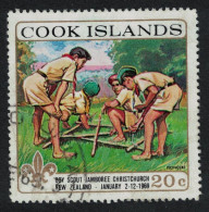 Cook Is. Constructing A Shelter Scouts 1968 Canc SG#293 Sc#252 - Islas Cook