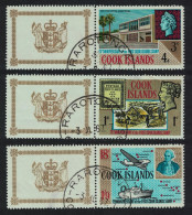 Cook Is. First Cook Islands Stamps 3v Labels 1967 CTO SG#222=225 - Islas Cook